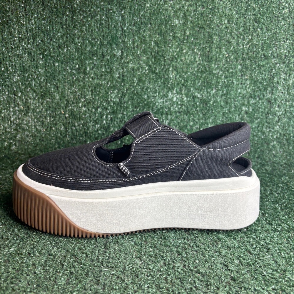 UGG EZ-Duzzit Mary Jane Canvas Platform T-Strap Chunky Sneaker Black Womens Sz 7 - Picture 7 of 12